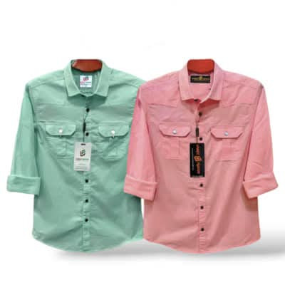 ndp double pocket full sleeve shirt