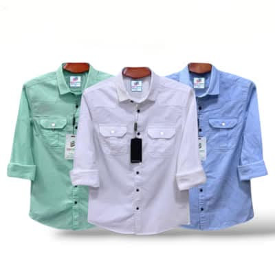 ndp double pocket full sleeve shirt