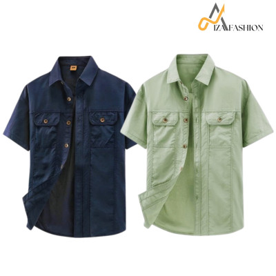 Half sleeves panel shirt