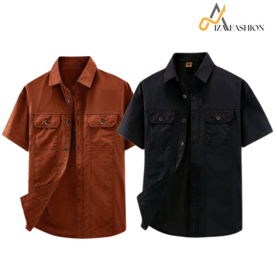 Half sleeves panel shirt