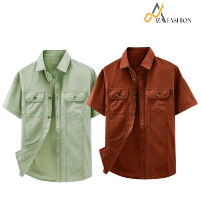 Half sleeves panel shirt