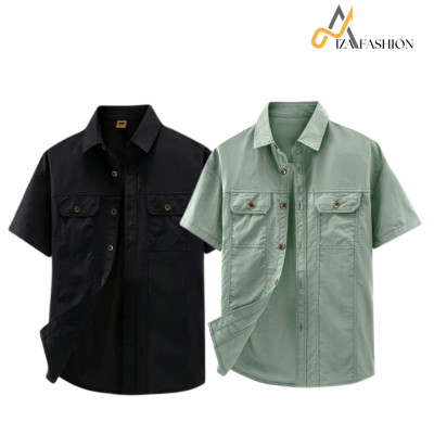 Half sleeves panel shirt
