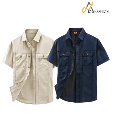 Half sleeves panel shirt