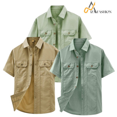 Half sleeves panel shirt