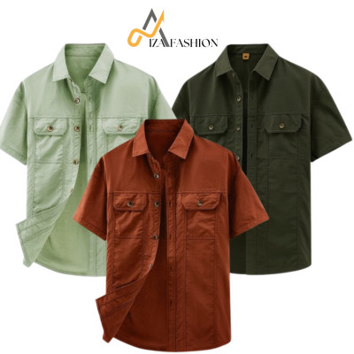 Half sleeves panel shirt