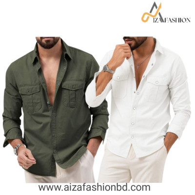 Full sleeves double pocket Shirt