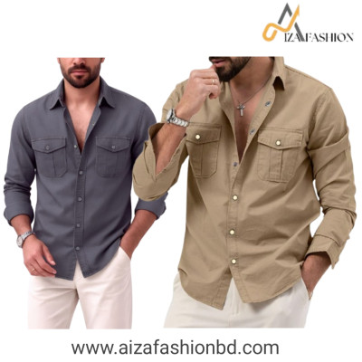 Full sleeves double pocket Shirt