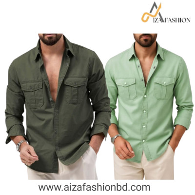 Full sleeves double pocket Shirt
