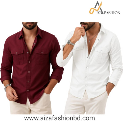 Full sleeves double pocket Shirt