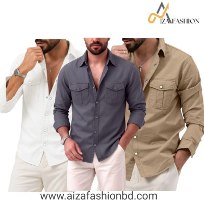 Full sleeves double pocket Shirt